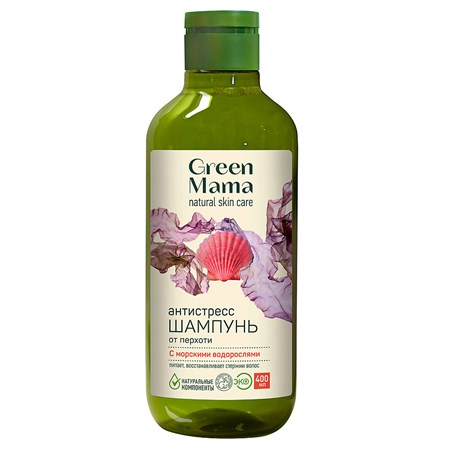 Шампунь ™ Green mama Антистресс от перхоти с морскими водорослями VM-00012021