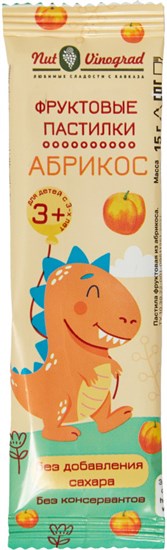 Фруктовые полоски "Nut Vinograd" Абрикос, 15  гр VM-00013493