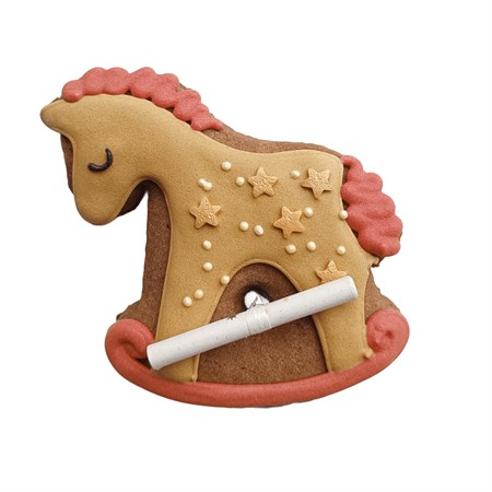 Печенье ™ "Пряников и Печенькин" шоколадное Лошадка-качалка золотая, 37 гр. VM-00012790