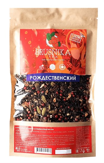 Чай травяной со специями™ "BRUSNIKA TEA" Рождественский 100 гр. VM-00013913
