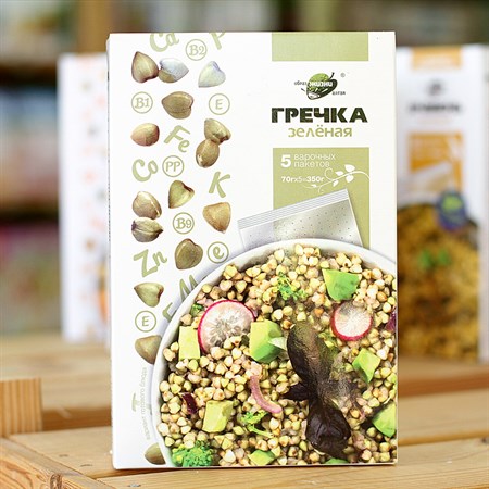 Крупа ™ "Образ жизни" в варочных пакетах" Зеленая гречка", 350 гр. VM-00003793 - фото 6168
