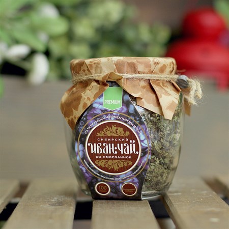 Иван-Чай ™ "Сибирский Иван-Чай" листовой со смородиной, банка 100г VM-00000513