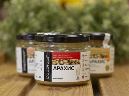 Паста протеиновая ™ "Dop Drops"АРАХИС без добавок 250 гр VM-00007141 - фото 7964
