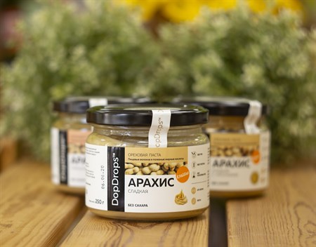 Паста ореховая ™  Dop Drops АРАХИС сладкая,без сахара 250 гр VM-00007145 - фото 7967