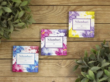 Шоколад ™ "Nilambari" белый на кокосе с гречишным чаем ,65 гр. VM-00007370 - фото 8075
