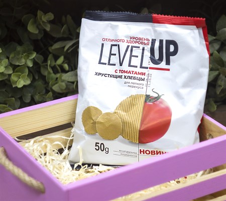 Хлебцы хрустящие ™ "LEVEL UP" томатные, 50 г VM-00008433 - фото 8967