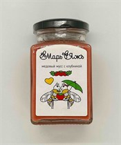 Медовый мусс ™  "Мусихин. Мир меда" Марь Яжь" с клубникой 300 г. VM-00011595