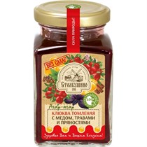 Томленая ягода  ™ Столбушино КЛЮКВА с медом, травами и пряностями БЕЗ САХАРА 250 гр. VM-00011830