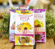 Нуга ™  Живые Снеки  яблочная   С семечкой  60 гр VM-00006911