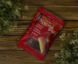 Печенье протеиновое ™ "Ё батон"  20 % белка со вкусом КЛУБНИКИ с белковым суфле в глазури 50 гр VM-00007278