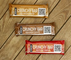 Батончики ™  Ё батон   GRUNCHY BAR  со вкусом ШОКОЛАДА в глазури 40 гр