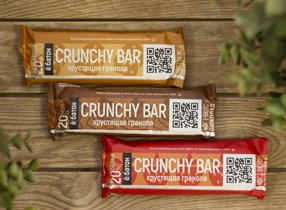 Батончики ™ "Ё батон" "СRUNCHY BAR" со вкусом КЛУБНИКИ в глазури 40 гр VM-00007266