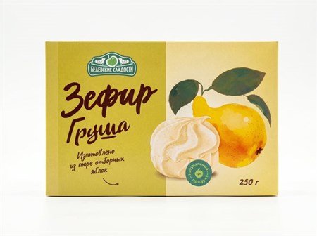 Зефир ™ "Белевские сладости" из пюре яблок, со вкусом Груша, 250 г УП-00000273