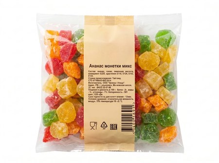 Ананас монетки микс 250г. УП-00000169