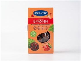 Печенье ™ "Bezglutini" Брауни с кусочками клубники, 96 гр УП-00000384